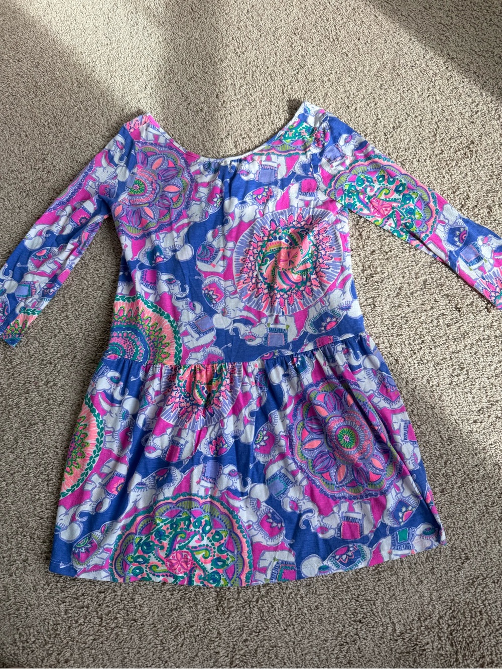 Lilly Pulitzer Girls Elephant Print Dress | Size XL (12-14)